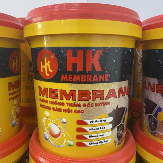 HK Membrane 18kg – Màng chống thấm đàn hồi dạng lỏng gốc bitum