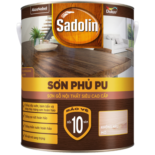 SƠN PHỦ PU DULUX NỘI THẤT SIÊU CAO CẤP SADOLIN – MỜ
